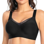 Women's Wire-free Seamless Bra Full Cup Breathable Thin Padding Bras Solid Color Plus Size Comfortable Outer Bra Underwear
