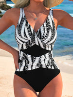 sexy Pink Floral Print Patchwork Swimwear Women 2026 V Neck Cross Tummy Control One Piece Swimsuit Beach Bathing Suit Swimwear