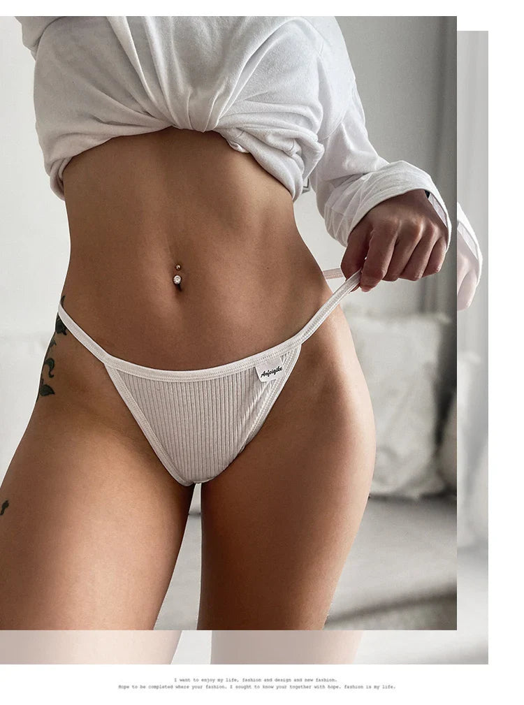 CottonSexy Women's Panties Simple Thongs Lingerie Briefs Female Underwear Sports G-Strings Hot T-Back Breathable Underpants