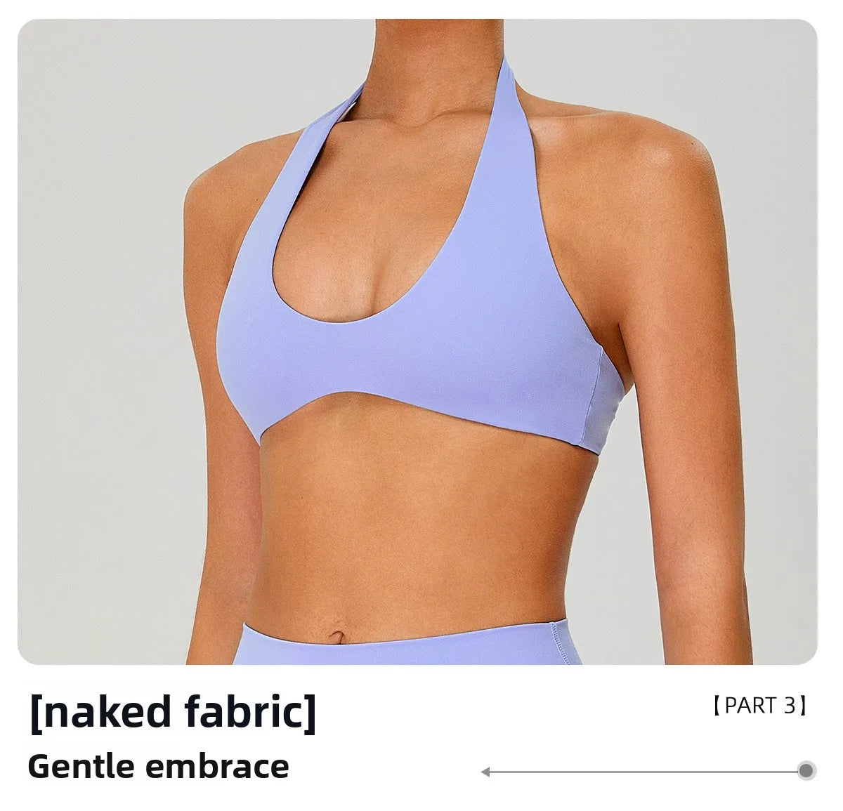 Fitness Sports Bra Women Halter Top High Support Push-up Open Back Gym Wear Hanging Neck Fitness Bar Yoga Bar Workout Underwear