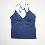 NCLAGEN Vision Twist Front Longline Top Gym Yoga Tops Women Quick Dry Thin Strap High Elastic Workout Vest Push-up Fitness Tank