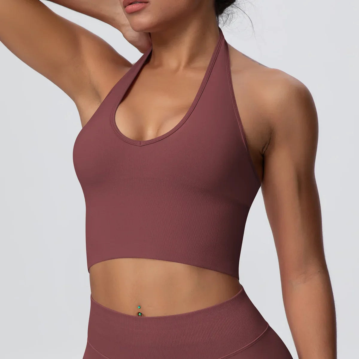 Gym Tops Women Halter Top Gym Vest Woman Sexy Backless Push Up Sport Bras Running Vest Workout Tops Activewear Yoga Fitness Vest