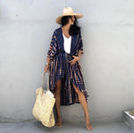 Beach Cover Ups for Swimwear Women Black Tie Dye Kimono Swimsuit Cape Summer Dress 2022 Beachwear Outfits Sales