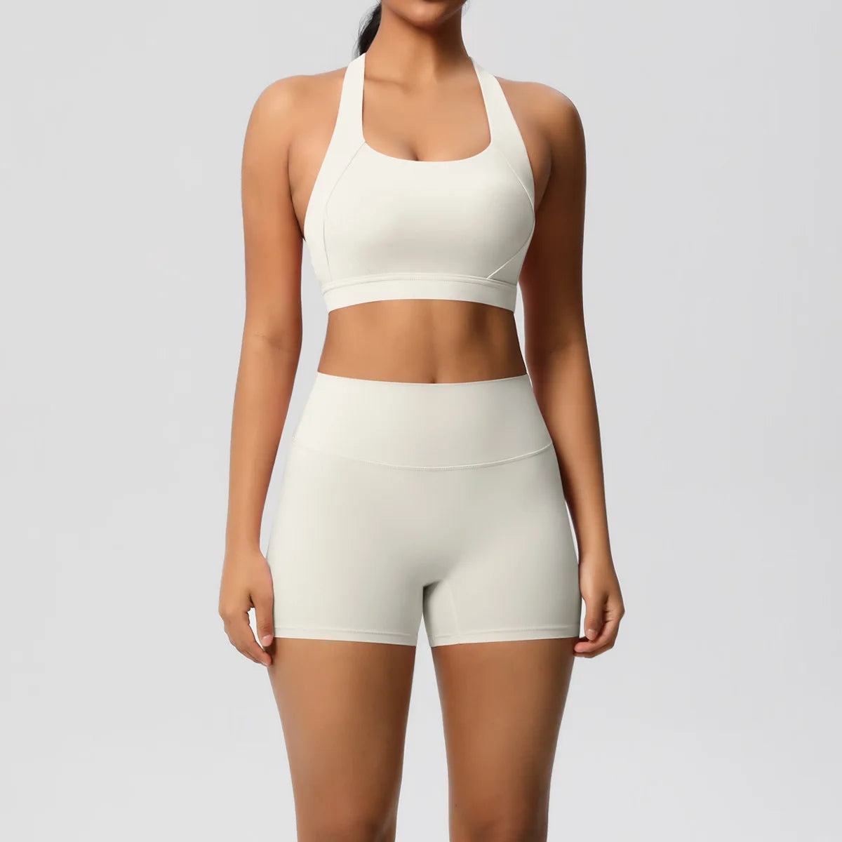 2PCS Yoga Set Gym Clothes Sportswear Women Tracksuit Fitness Tracksuit Workout Suit Sports Bra Gym High Waist Push Up Shorts