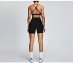 Solid Color Cross Back Women Fitness Underwear Sports Bra Running Top Gym Yoga Athletic Tight Workout Jog Soft With Backless Bra