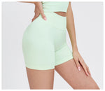 High Waist Shorts Seamless Yoga Shorts Workout Fitness Lift Peach Butt Fitness Tight Gym Running Body Shaper Pants Ribbed Shorts