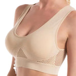 M-6XL Women Hollow Out Fitness Yoga Sports Bra For Running Gym Padded push up Seamless Top Athletic Vest brassiere