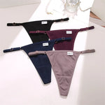 S-XL Cotton Thongs Women Sexy Low Waist T-Back Underwear Ladies Bikini Panties Comfortable Cotton Underwear G-string Lingerie