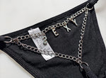 Metal Chain Hot Sexy Women Panties Cotton G String Girls Briefs Letter Thong Erotic Female Underwear Low Waist Intimates