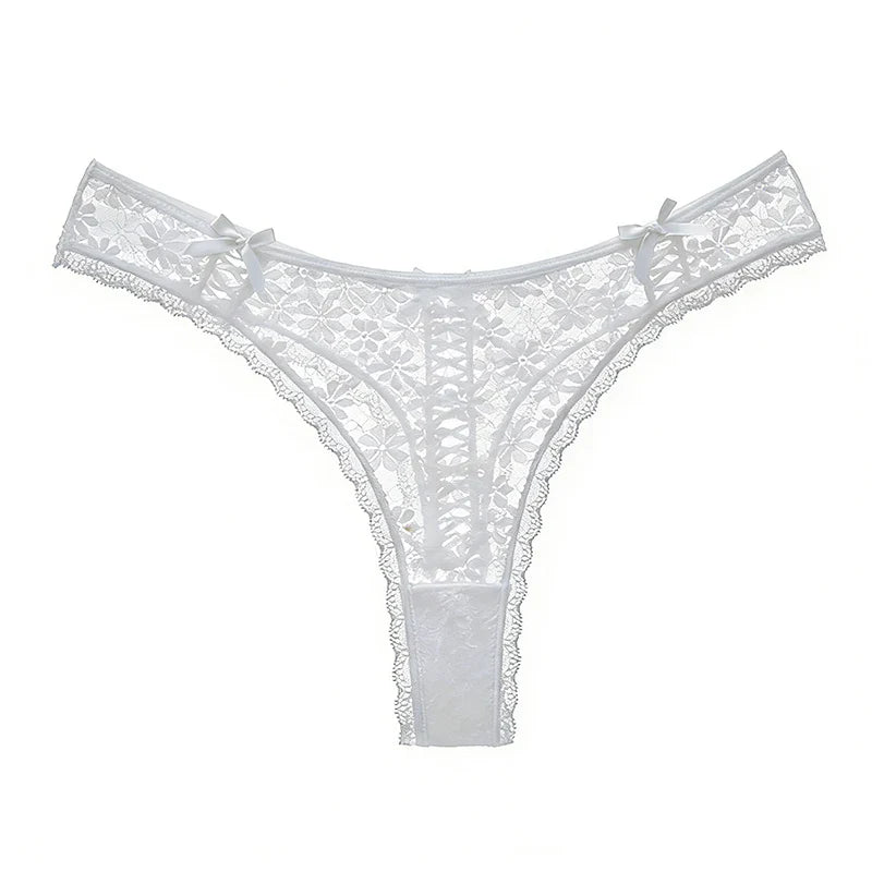 Lace G String Thin Sexy Girls Panties Seamless Women Briefs Thong Hollow Out Underwear Transparent Female Low Waist Lingerie