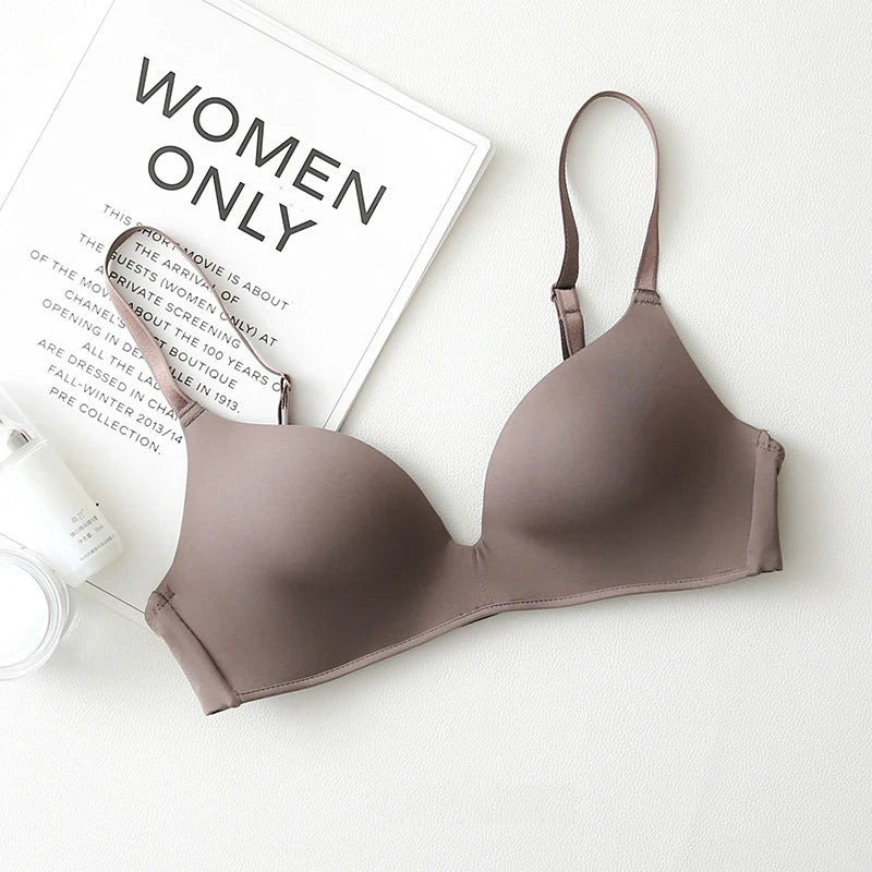Seamless Bras for Women Push Up Bras No Wire Brassiere A B Cup Underwear Sexy Bralette Three Quarters(3/4 Cup)Lingerie