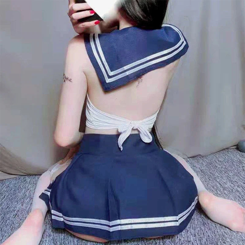 Sexy Cosplay Student Uniform Anime School Erotic Clothing Schoolgirl Lingerie Sets Role Play Sex Short Skirt Jk Uniform Set