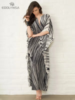 2026 Indie Folk Embroidered Short Sleeve Summer Dress Cotton Tunic Beach Kaftan Women Beachwear Swimsuit Cover Up Robe de plage