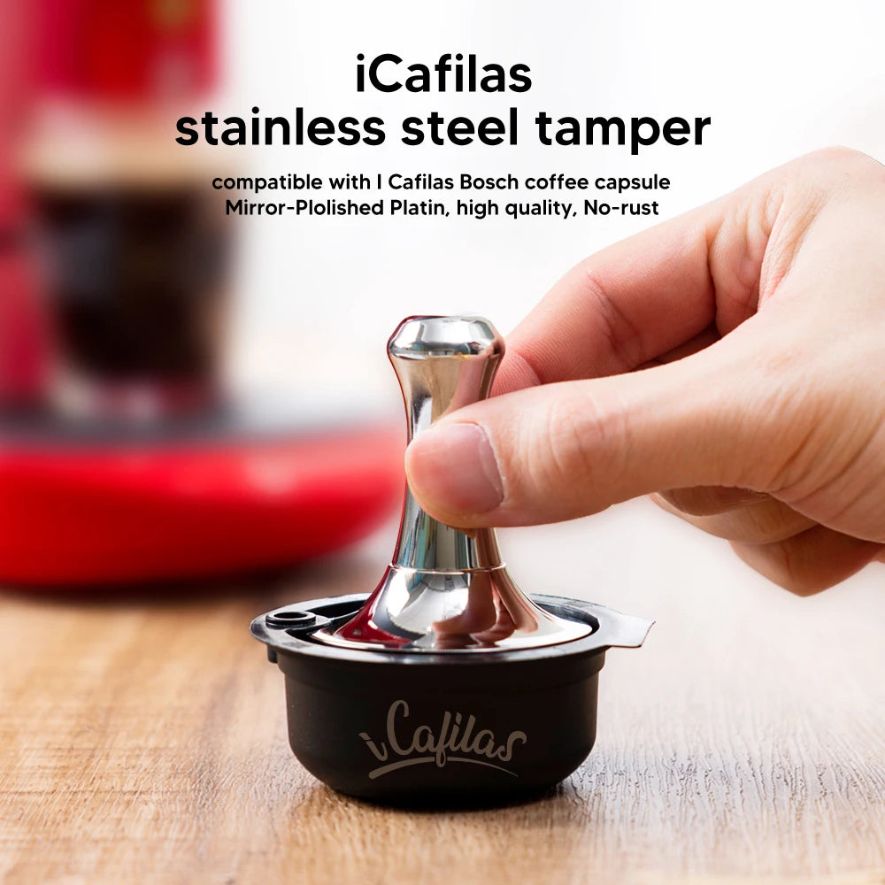 Coffee Powder Tamper for Boschmachine Tassimo Reusable Coffee Capsules Stainless SteelPowder Hammer