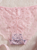Single of Women's Underwear Set Sexy Lace Patchwork with Push Up Bra Romantic Sheer Women's Panties