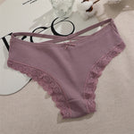 3Pcs Women Cotton Panties Seamless Hollow Sexy Design Unique Low Waist Women Panty Breathable Girl Underwear Soft Lingerie S-XL
