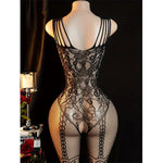 Cutout Full Open Bra Fishnet Sexy Lingeries Erotic Outfit Hot Woman One-piece Crotchless Lingerie Mesh Bras Panties Body Suit