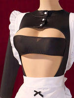 Sexy Nights Erotic Maid Costume Cosplay Women Uniform 18 Hot Exotic Outfit Sexy Lingerie Crotchless Bodysuit Desire Plays Suit