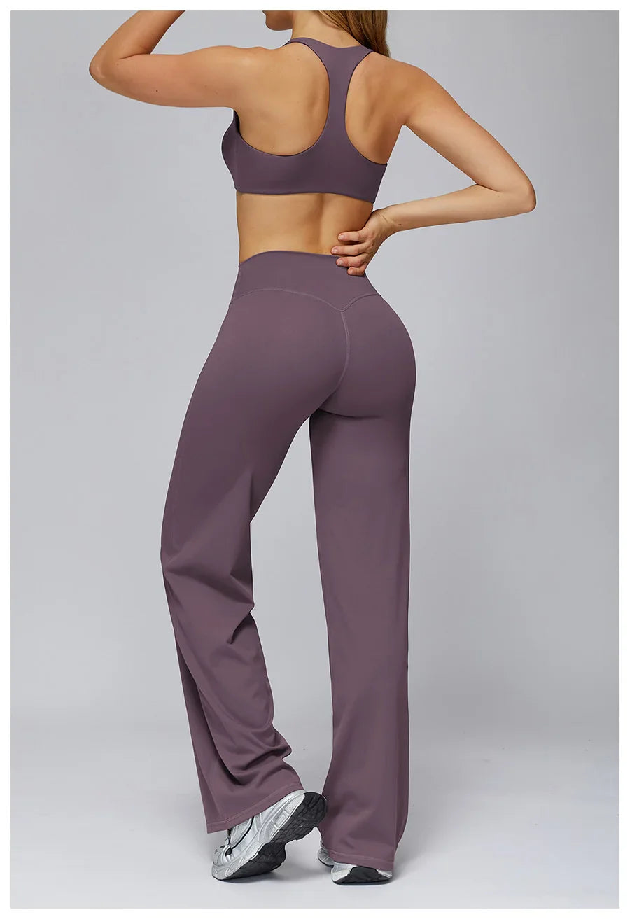 New yoga set 2 pieces gym set Women Long Sleeve Sports Shirts Sports Bra Leggings Suit Fitness Running Workout Suits Tracksuit