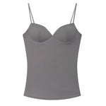 HXAO Woman Tops Corset Crop Top Women Sleeveless Black Brown Top With Straps Camisole Bodycon Backless Sexy Tops Bustier