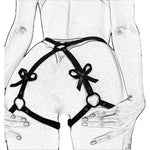 Sexy Woman Garter Lingerie Suit Erotic Crotchless PantiesAdjustable PU Leather G-string Underwear Goth Hip Belt Female Thongs