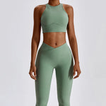 Yoga Set Seamless Women's Sportswear Workout Clothes Athletic Wear Gym Legging Fitness Bra Crop Top Sports Suits High Quality