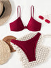Sexy Front Bow Push Up Micro Bikini Set 2026 Women Elegant Red Holiday Swimsuit Summer Beach Bathing Suit Thong Swimwear Biquini test