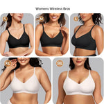 Women's Wire-Free Seamless Bra 3/4 Cup Thin Molded Cup Soft Support Bra Comfortable Breathable and beauty Smooth Bra Push-Up