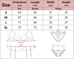 Embroidery Lingerie 3Pcs Sets Ultrathin Mesh Patchwork See Through Bras And Thongs Garter Suits Erotic Intimate Sexy Underwear