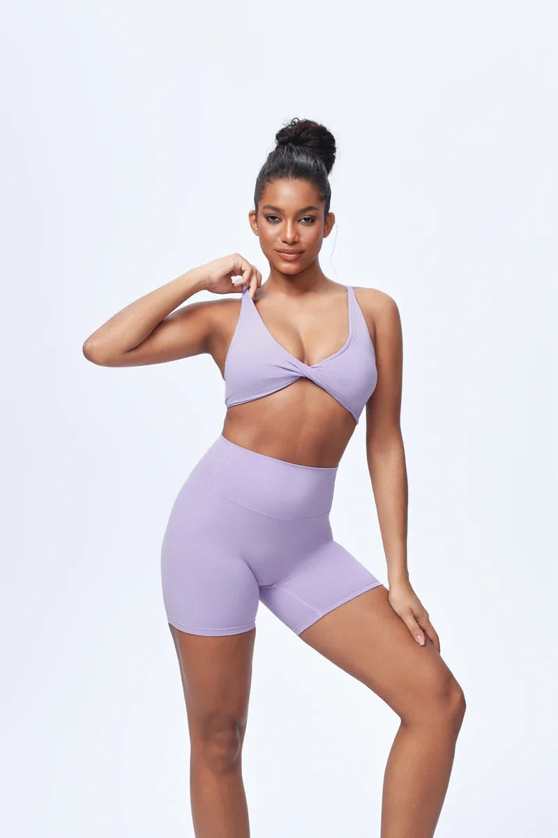 DIAS FIT JOY Women'sWorkout Sports Bras Beauty back Cross Padded Low Impact Fitness Bra Yoga Top Cycling Fitness