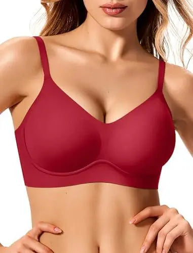 Women's Jelly Wire-Free Seamless Bra Solid Color Thin Molding 3/4 Cup Push-Up Seamless Bra Soft Support Comfortable Underwear
