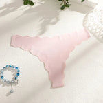 Women Sexy Seamless Panties Wavy Design Ultra-thin Panties Women Ice Silk Underwear Sexy Panty Low Waist G-string Female Solid