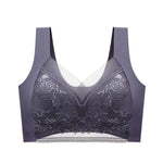 L-5XL Contrast Lace Wireless Bras For Womens Lingerie Top Female Lace Bra Underwire Plus Size Brassiere Perspective Sexy Bras