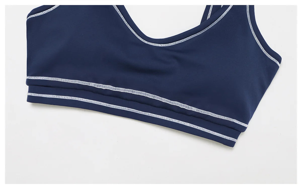 Women Shockproof Sports Bra Gym Fitness Running Yoga Vest Female Integrated Pilates Training Workout Breathable Sports Underwear