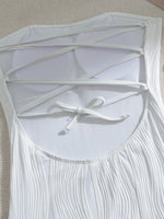 Sexy Bandeau Swimwear Women 2025 White Hollow Bandage Cross Drawstring One Piece Swimsuit Beach Bathing Suit Holiday Monokini