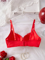Everyday Plus Size Women's Bra Embroidered floral patchwork underwire Push up Bra Comfortable Thin cup Women underwear lingerie