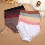Sexy Cotton Lace Panty Women Low Waist Panties Underwear S-XL Solid Color Ladies Briefs Lingere Underware Comfortable Women