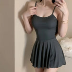 Women Sexy Halter Backless Slim V-neckMini Dress SmoothAllure Pleated Micro MINI Dress Fashion Uniform Party Night Outfits