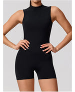 Hearuisavy Summer Sports Overalls Women Gym High Stretch Sleeveless Yoga Bodysuit Running Push Up Butt-Lifting Fitness Jumpsuit