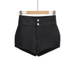 New American Style Solid Color Basic Hot Girl Sexy Hip-enhancing High-waisted Bodycon Shorts For Woman Casual Elegant Y6W8