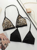 Leopard print black 2-piece set without steel rim or chest cushion women underwear with sexy straps girls' bra Lingerie MR3475 test
