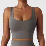 Comfort SkinFriendly Sports Bra With Chest Pad Tank Top Women Gym Fitness Running Yoga Bra Stretch Pull Up Vest Underwear Women