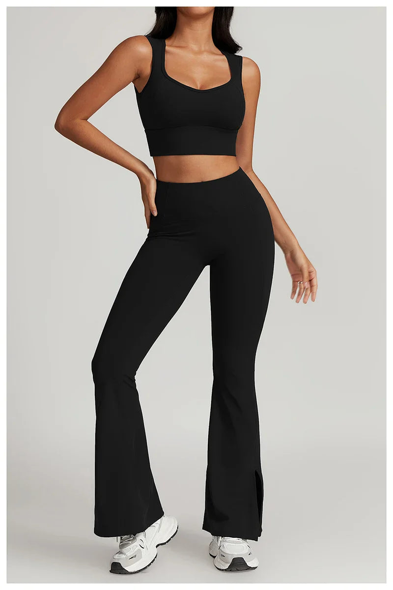 2 Pieces Yoga Suit Women Sexy Tight-Fitting Fitness Sports Set Gym Bra Elasticity High Waist Leggings Female Athletic Wear 8793