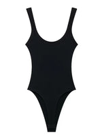 Women's Skinny Ribbed O-Neck Bodysuits with Straps Snap-Button Sexy Fashion Playsuits Comfortable Stretchy Female Clothing