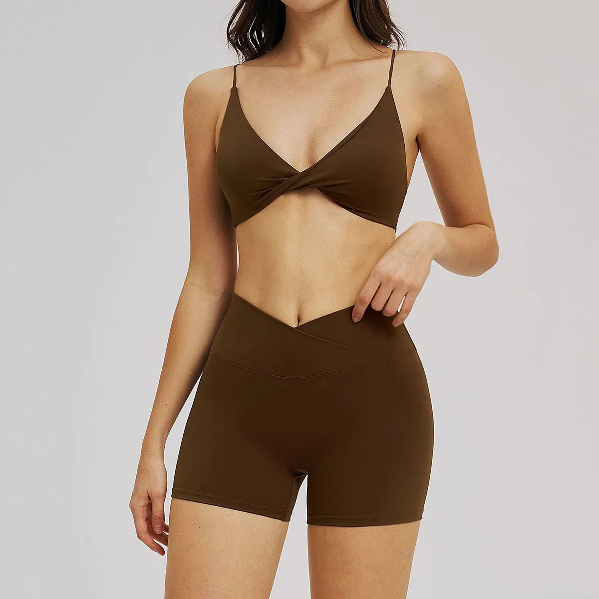 Women 2 Piece Gym Workout Set Female Bra Yoga Shorts Vest Fitness Wear Quick-DrySports Bra Suits Sportswear Tracksuit Outfits