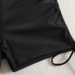Vintage Black Leopard Print Bikini Set 2025 Women Drawstring Side High Waist Panties Swimsuit Bathing Suit Swimwear Beachwear