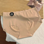 3PCS New 7A Ice Silk Waist Maillard Seamless Yoga Classic Antibacterial Crotch Simple Solid Color New Sports girl 2024 M-XL
