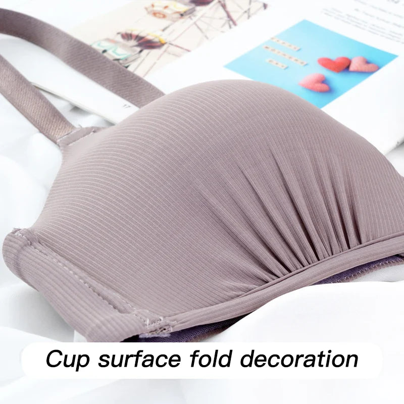 Seamless Bras for Women Push Up Bras No Wire Brassiere A B Cup Underwear Sexy Bralette Three Quarters(3/4 Cup)Lingerie