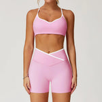 Sportswear Woman Gym Sports Bra Shorts Leggings 2 Piece Set Workout Naked Feeling Seamless Female Fitness Clothing Tracksuits