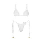 Shiny Diamond Bikini Set Sexy Women Swimsuit Push Up Swimwear Female Bandeau Biquini Halter Bathing Suit Blue Bodysuit Beachwear